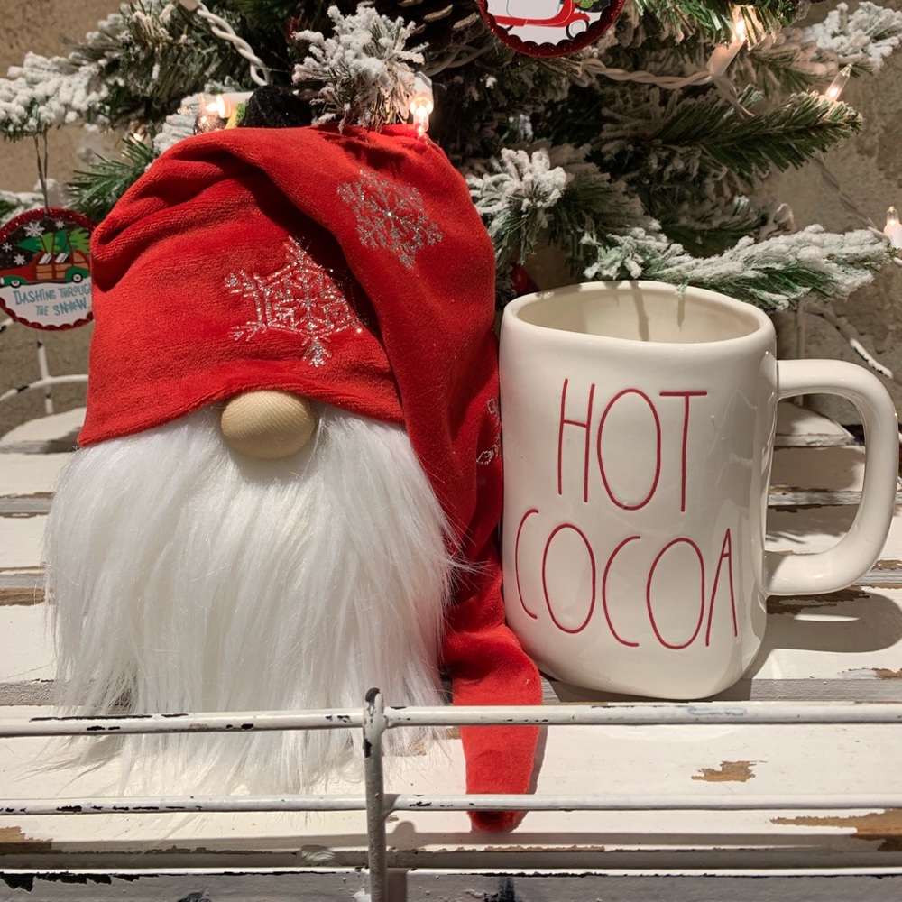 Rae Dunn Hot Cocoa Mug & Handmade Christmas Gnome